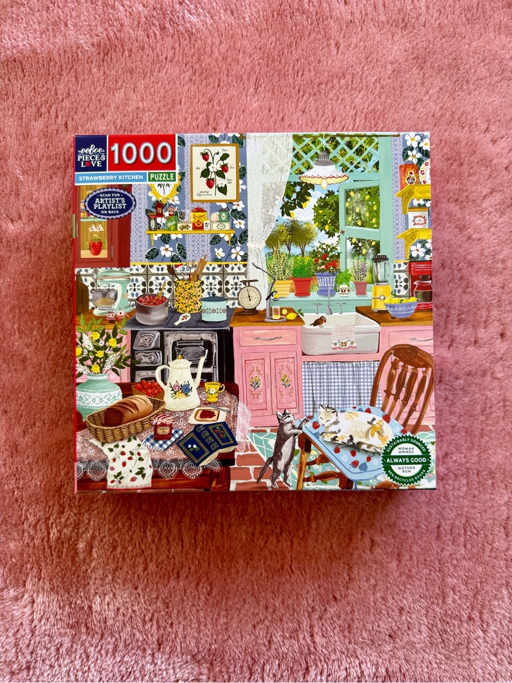 Strawberry Kitchen | 1,000 Piece Jigsaw Puzzle
by eeBoo